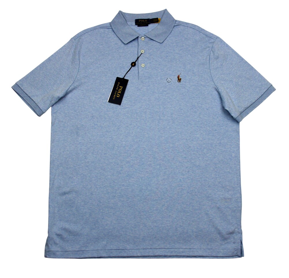 $118 Polo Ralph Lauren Polo Shirt Mens L Light Blue Classic Fit Cotton Jersey